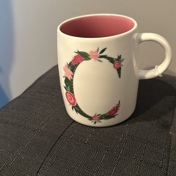Stylish Letter “C” Initial or Monogram Floral Ceramic Mug by Modern Expressions - Picture 2 of 3